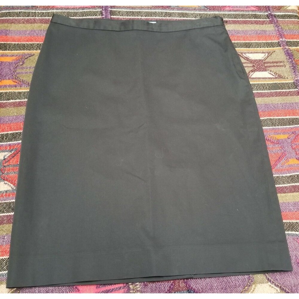 Moschino Cheap and Chic Womens Black Career Pencil Skirt Size 12 Cotton Blend